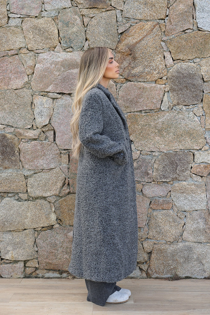 Manteau long tachete