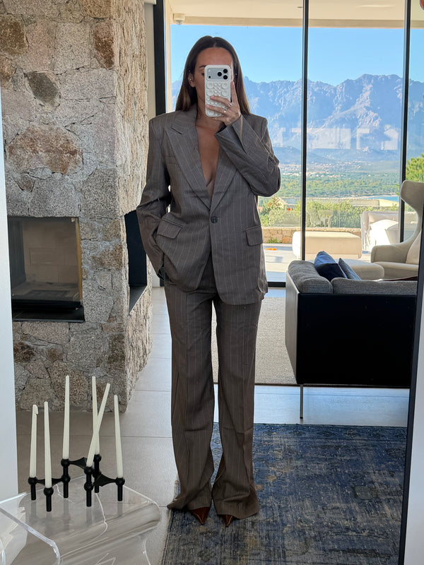 Pantalon de tailleur à rayure