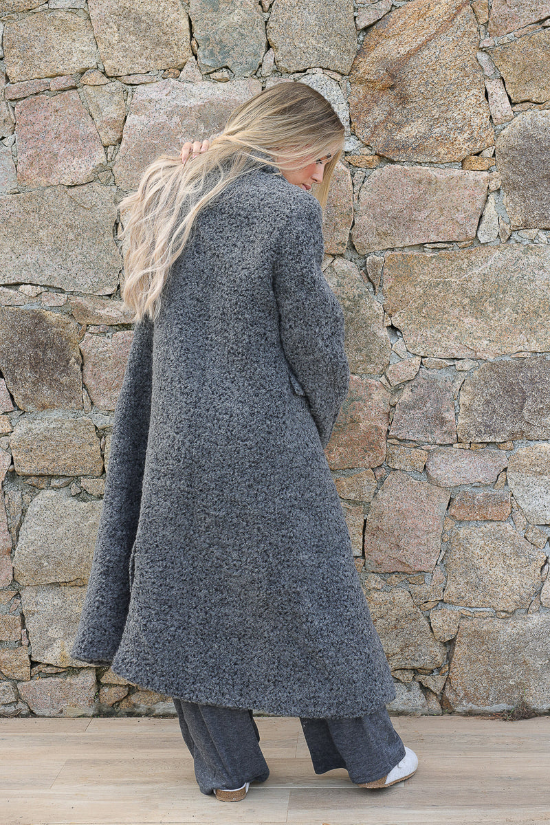 Manteau long tachete