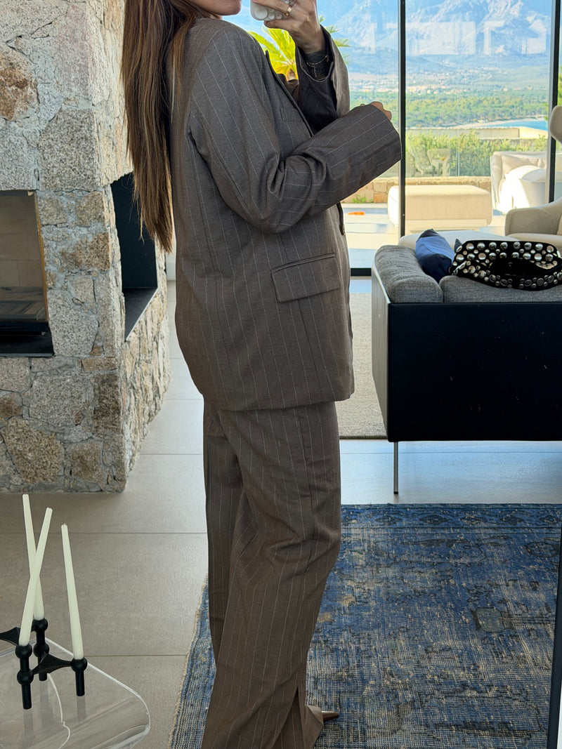 Pantalon de tailleur à rayure