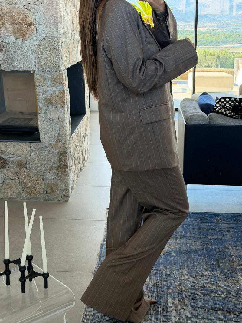 Pantalon de tailleur à rayure