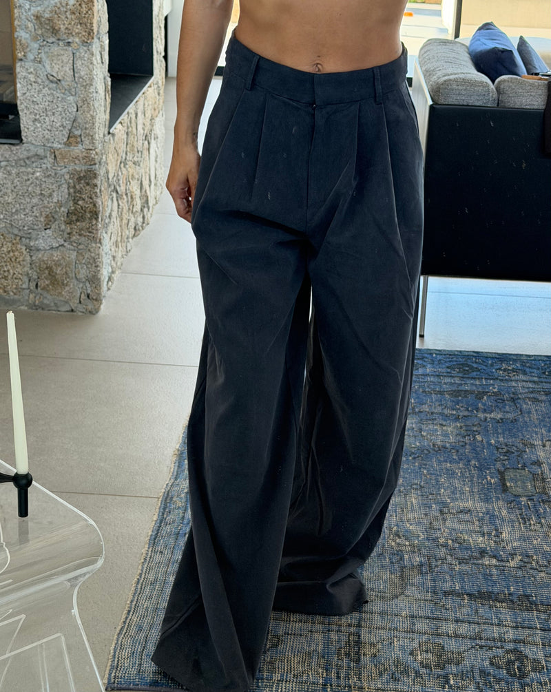 Pantalon fluide à plis