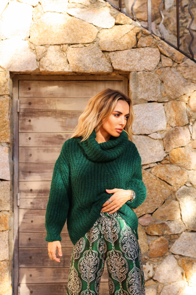 COL ROULÉ GROSSE MAILLE OVERSIZE EN MOHAIR